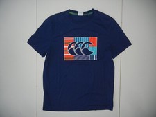 CANTERBURY UGLIES Blue/Colorful Logo ATHLETIC T-SHIRT Rugby Soccer Gym Men's L