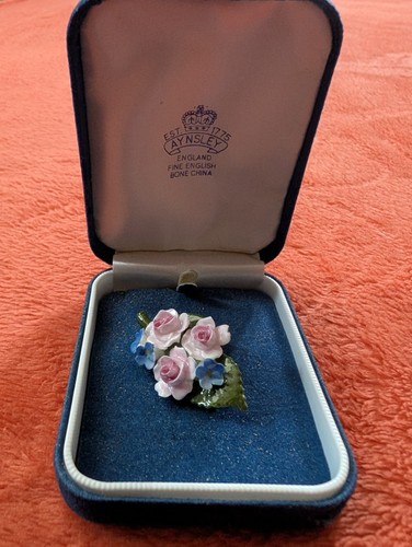Vintage aynsley brooch bone - vintage,