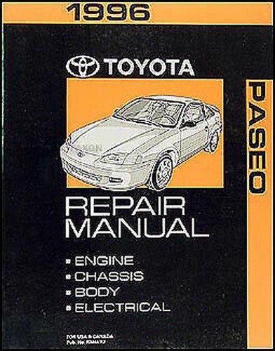 1996 toyota paseo shop - paseo, manual