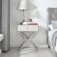 Celeste Mirrored Contemporary Modern Stylish Bedside Table UNBOXED NEW ITEMS