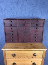 A Vintage Bank Of Drawers Haberdashery Watchmakers Tabletop