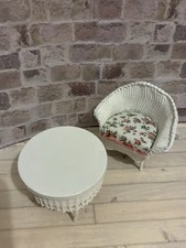 Dolls House 1/12 Scale Artisan Miniature Woven Garden Conservatory Furniture