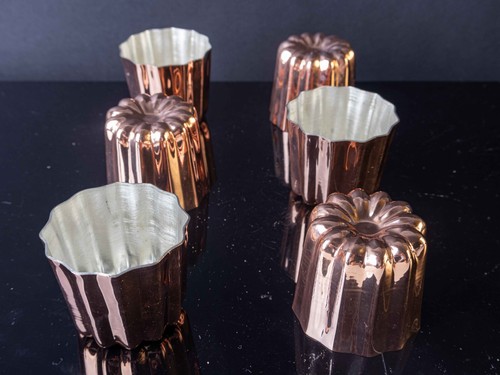 French copper canele mold set - french,