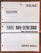 Teac MV-370 MV-380 VCR / Video