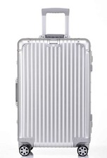 Aluminum Metal Carry on Luggage 55cm Cabin 4 wheel Suitcase Hand Luggage