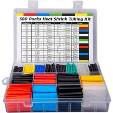 580Pcs Heat Shrink Tubing Tube Sleeve Kit Electrical Assorted Cable Wire Wrap