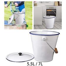 Enamel Bucket with Handle Vintage Bucket Enamelware Bucket for Chilling Party