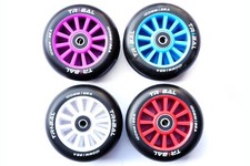Tribal Stunt Scooter Wheels plastic 100mm (pair) + ABEC 7 Bearings