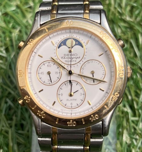 Vintage seiko chronograph moon - seiko,