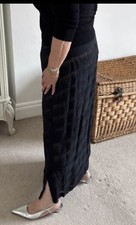 Shirin guild Black Linen Skirt