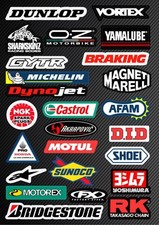 MOTO CROSS MX QUAD DUNLOP HONDA OZ AF KIT STICKER A3 SPONSOR TECNICI 