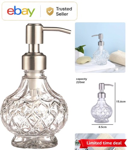 Glass soap dispenser vintage - -,