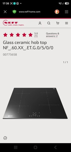 Neff glass ceramic hob top - neff,