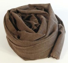 CASHMERE DARK BROWN SCARF Shawl Wrap Handmade Natural Cashmere 
