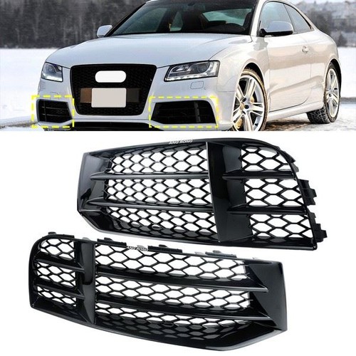 Gloss black honeycomb front - 2x,