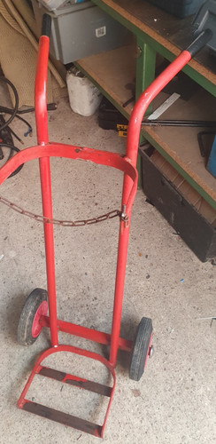 Welding gas bottle trolley - , in