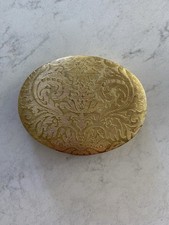 Vintage Oval Gold Tone Powder