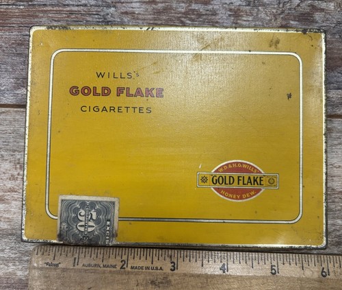 Antique cigarette tin - antique,