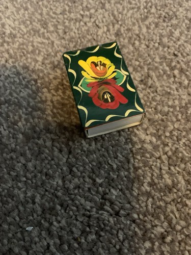 Vintage barge ware matchbox - barge,