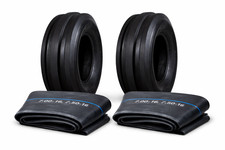2x 7.50-16 Tractor Tyre 3 Rib