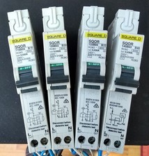 Square D / Schneider SQOR RCBO 30mA, 45A, 32A, 16A, 6A, Type B ! Live Tested !