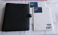 Filofax Finsbury Organiser Black  Grained Leather A5 Size. Used