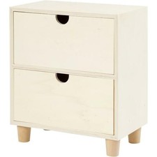 Small Plywood Chest Of Drawers Storage Box 23cm Wooden Painting Decoration Craft