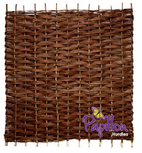 Woven willow hurdle fencing - woven,