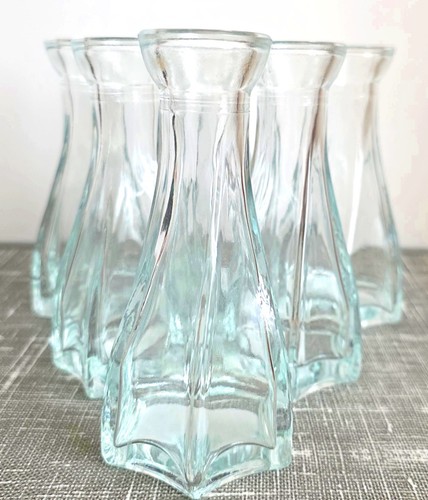 Clear twisted glass bud - clear,