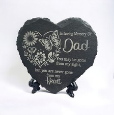 Slate Heart Memorial Plaque