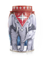 WILLIAMSON TEA ELEPHANT CADDY 40 EARL GREY TEA BAGS - CHRISTMAS WINTER STAR