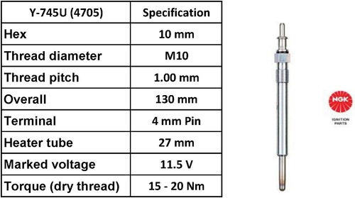 Ngk glow plugs - 4x,