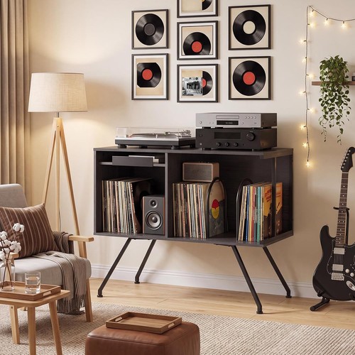 Record player stand cabinet - record,