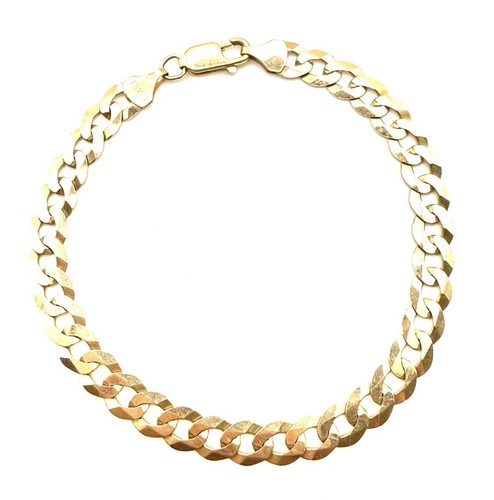 9ct gold curb bracelet solid - curb,