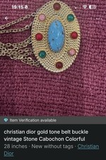 christian dior gold tone belt