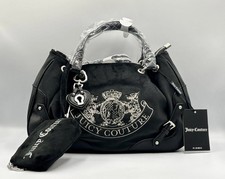 JUICY COUTURE Black Nuova Velvet Shoulder Bag With Mini Wallet BNWT 