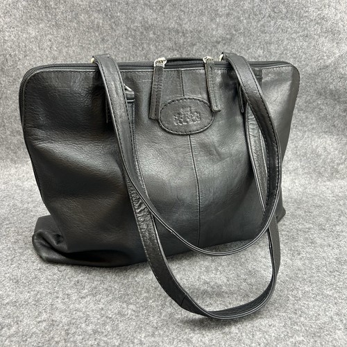 Rowallan black leather handbag - black,