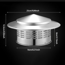 Chimney Rain Cap Chimney Flue Cowl Pipe Roof Vent Cover Stove Pipe Protector Cap