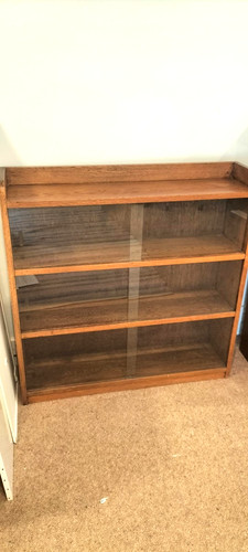 Antique oak shelf bookcase - oak,