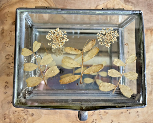 Bhs glass trinket - bhs, box