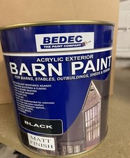 Bedec Barn Paint Black Matt 2.5 Litres