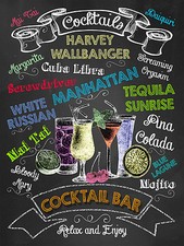 Cocktail Bar, Retro metal Sign