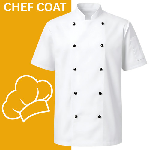 Chef jacket short sleeve - chef,