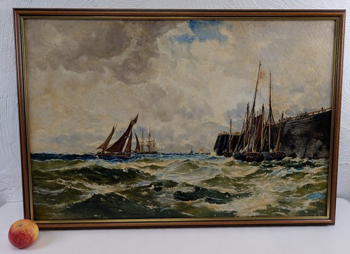 Antique edwardian painting oil - antique,