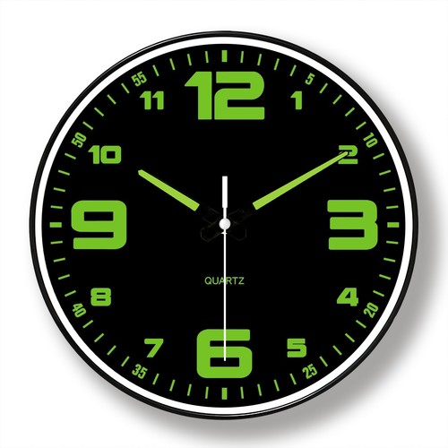 Round luminous wall clock - 12",