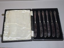 Vintage Silver Plated Butter Knives X6 - EPNS A1 - With Original Box