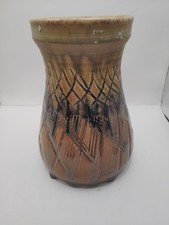 Earthtones Studio Art Pottery Vase Signed By Artist