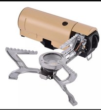 Folding gas camping stove