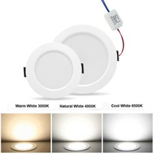 Led Downlight Dimmable 5/7/9/12/15W Recessed Ceiling Light Lamp Spotlight Round