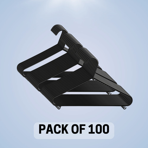 100 adult black coat - x, hangers